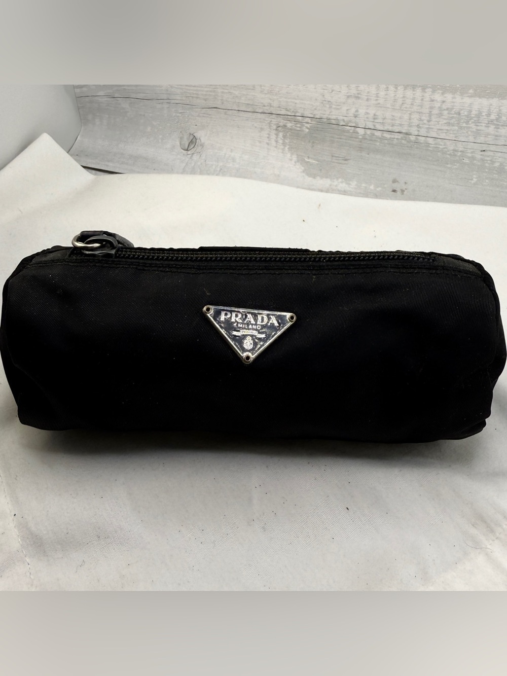 AUTHENTIC Prada makeup bag/pencil case. Black.
